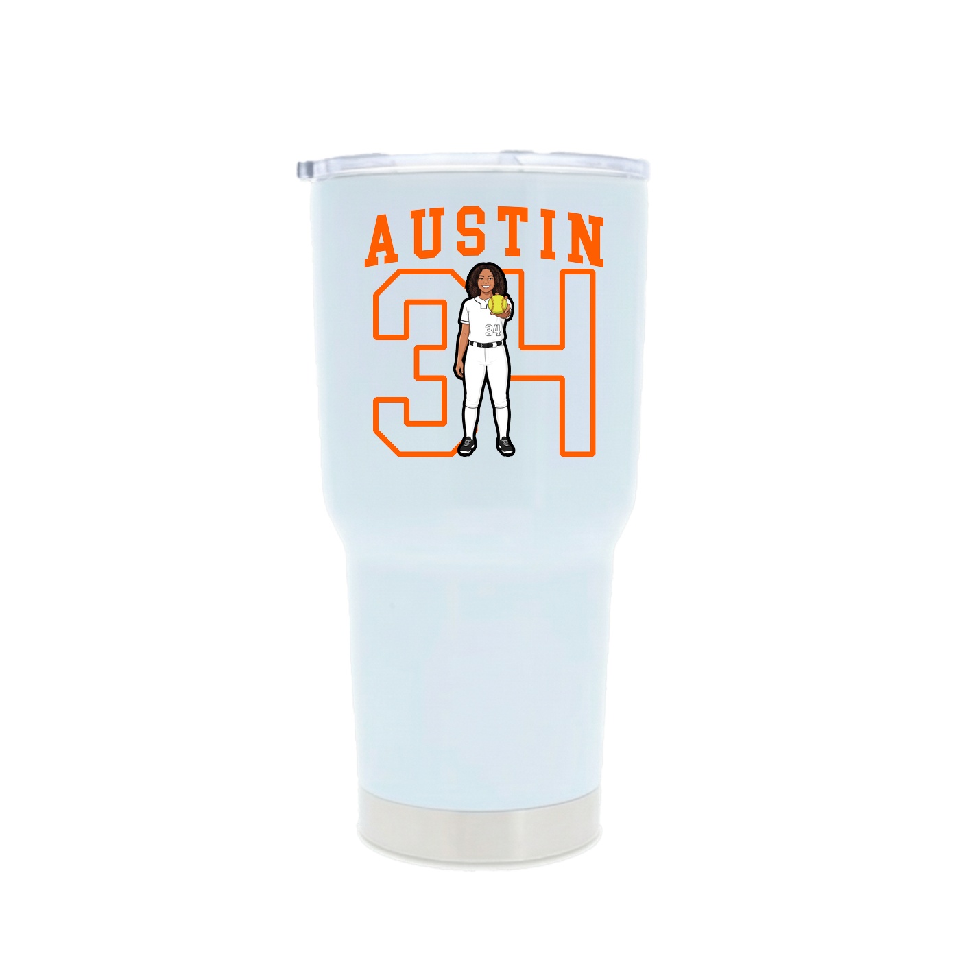 30oz Stainless Steel Tumbler — Shirsey in White