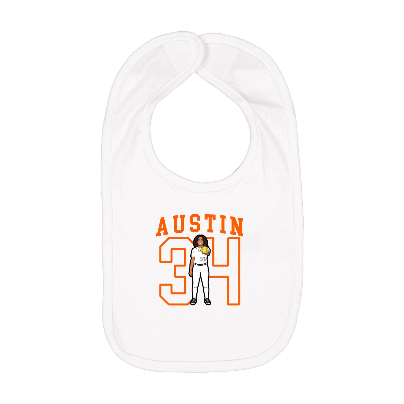Infant Bib — Shirsey in White