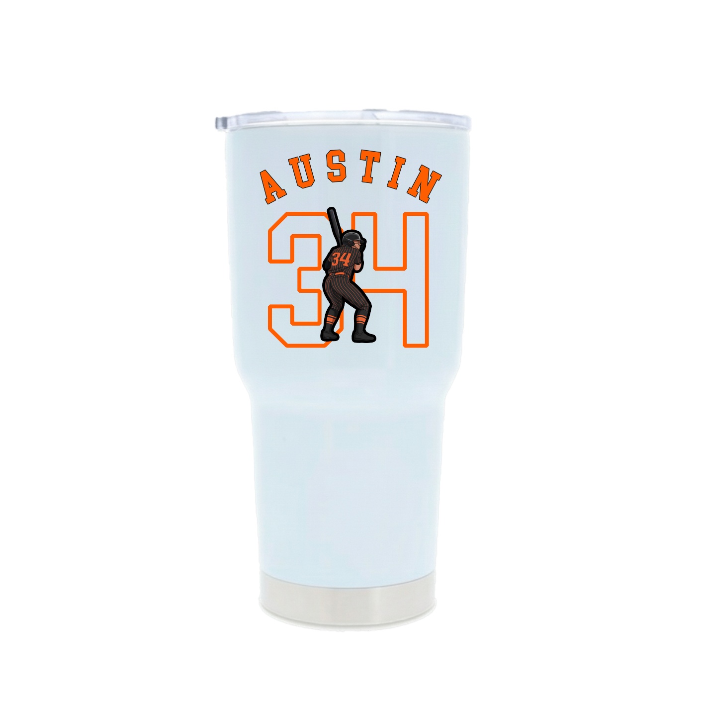 30oz Stainless Steel Tumbler — Shirsey Arch in White