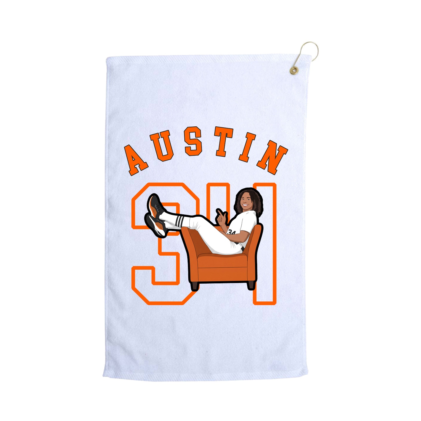 Golf Towel — Shirsey Arch in White