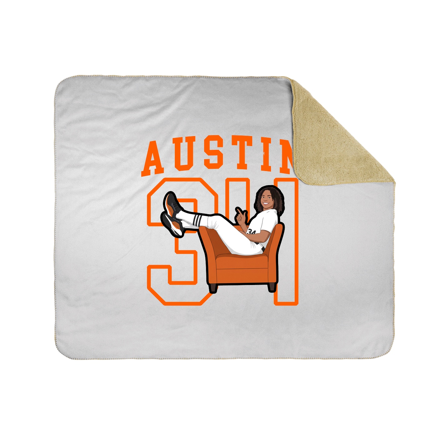 Throw Blanket — Shirsey in White
