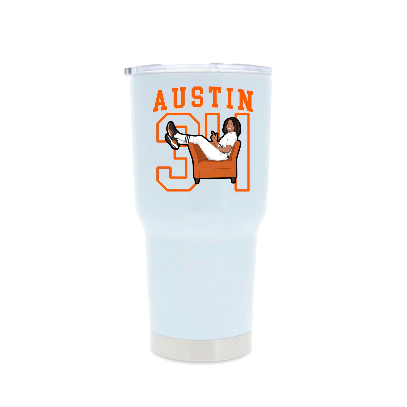 30oz Stainless Steel Tumbler — Shirsey in White
