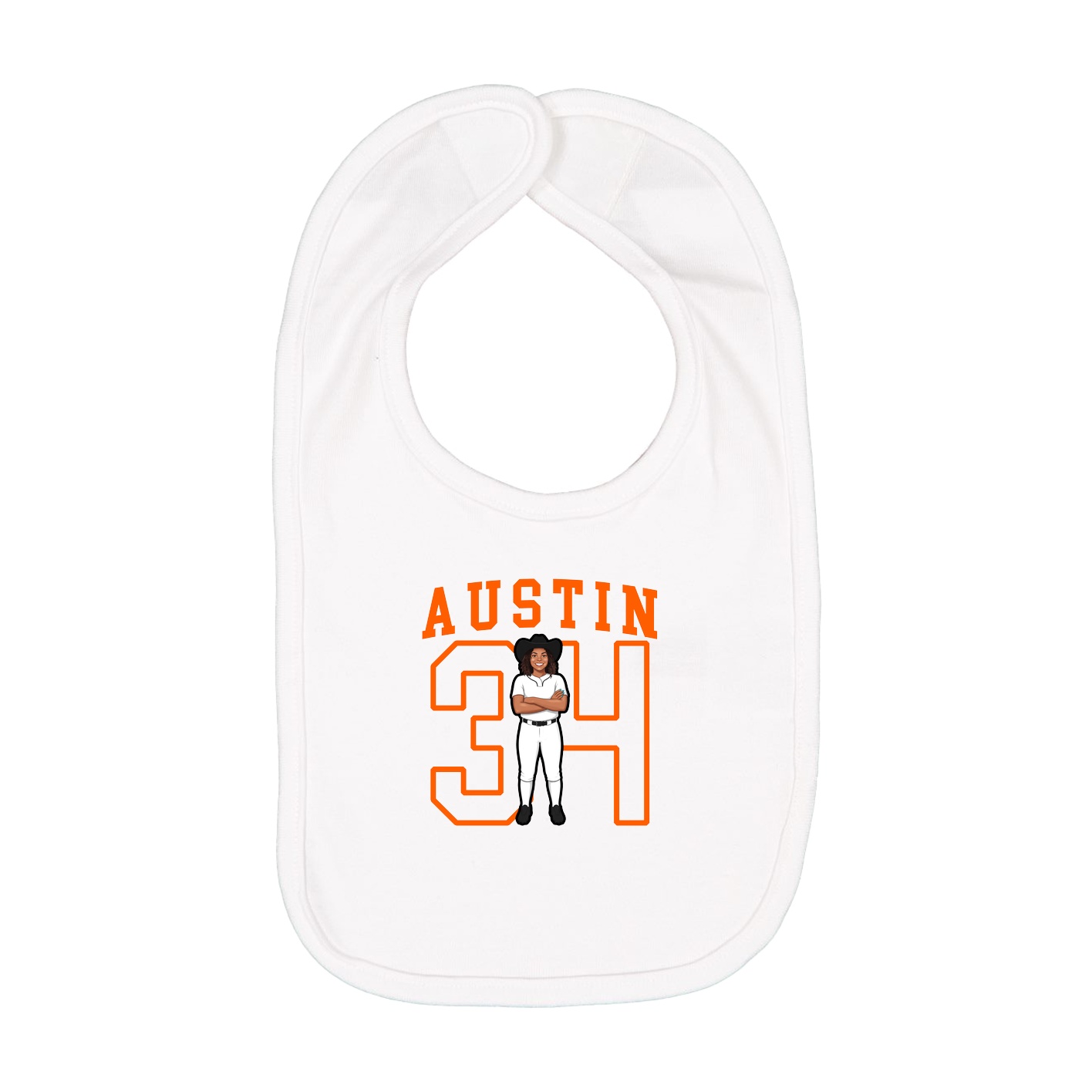 Infant Bib — Shirsey in White