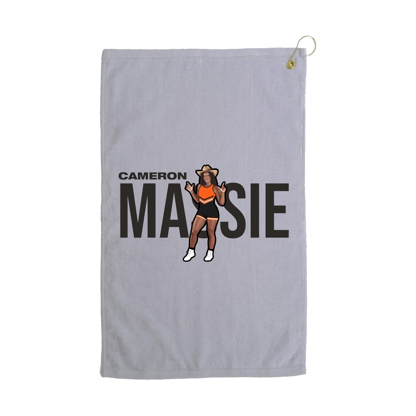 Golf Towel — Player Name in Grey