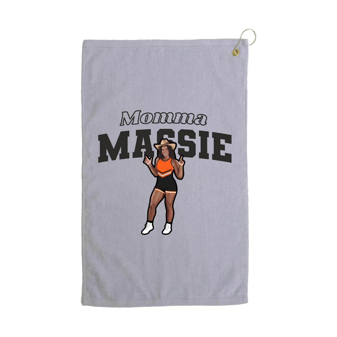 Golf Towel — Mothers Day Block in Grey
