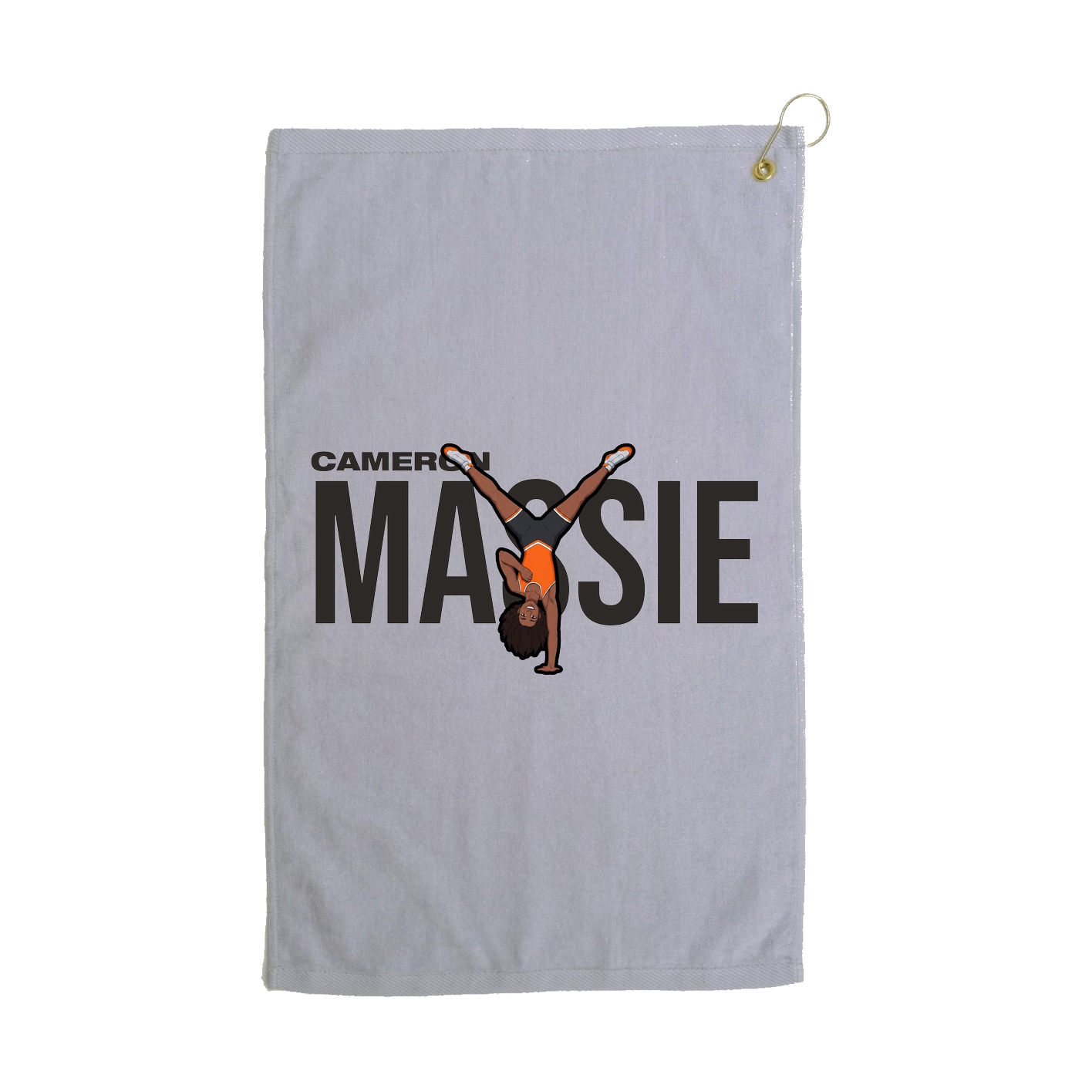 Golf Towel — Player Name in Grey
