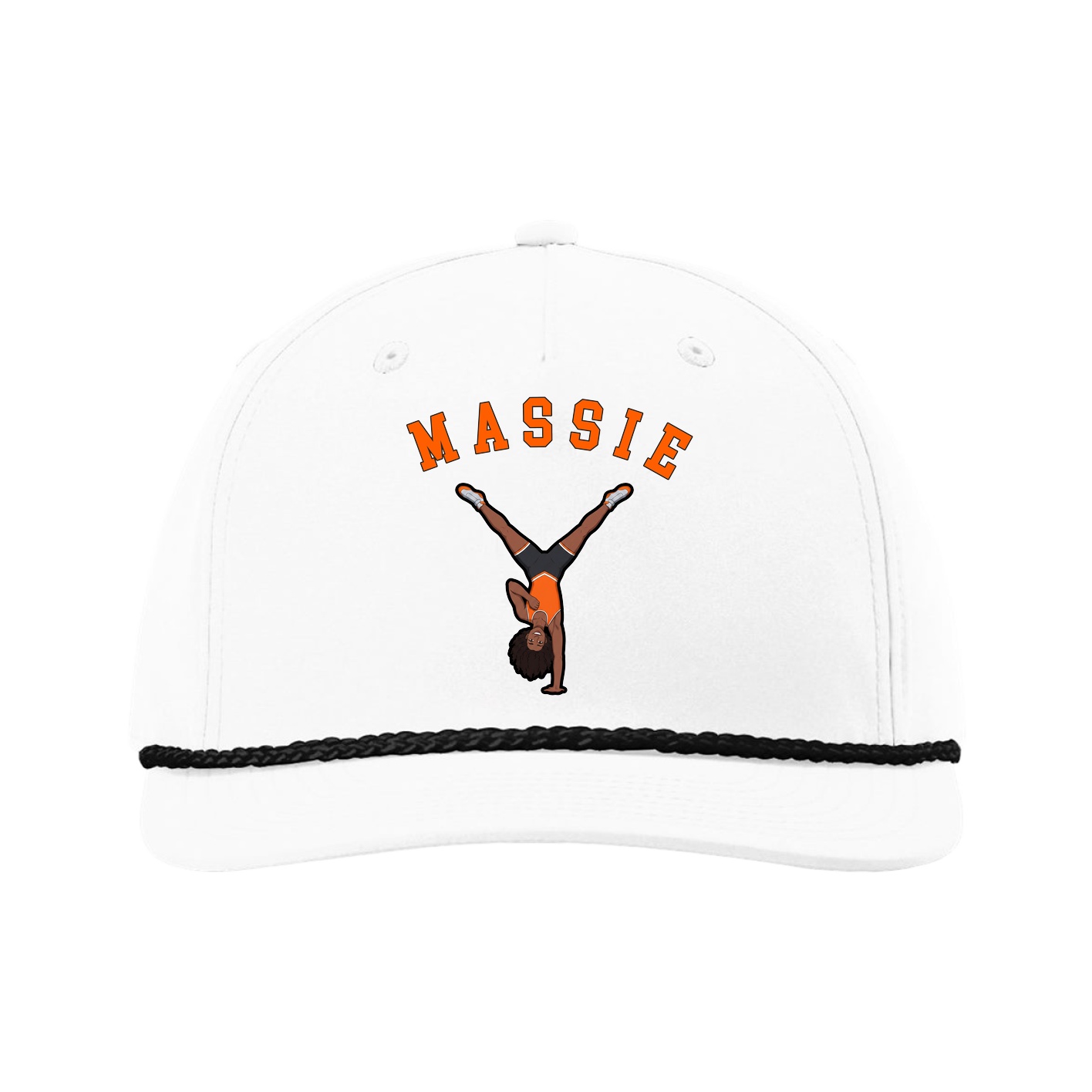 Five-Panel Classic Rope Cap — Shirsey Arch in White