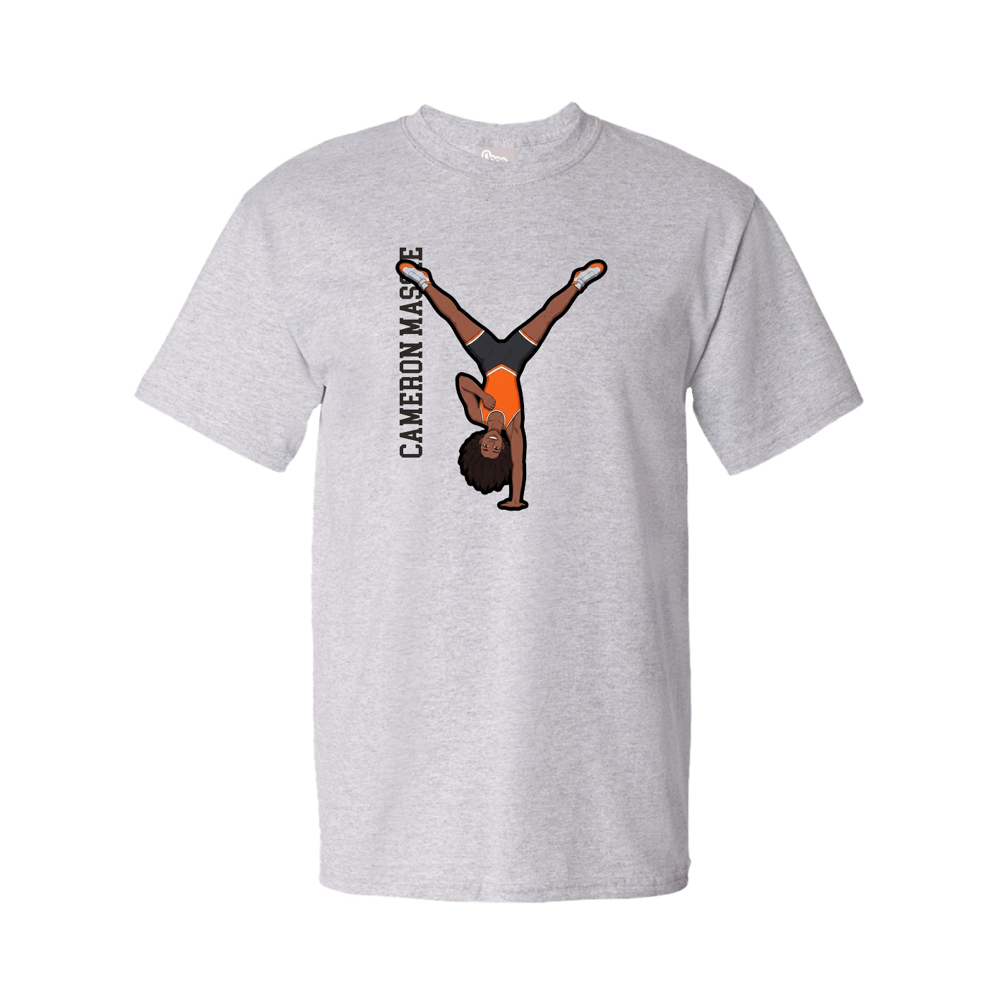 Youth Tee — Name Vertical in Grey
