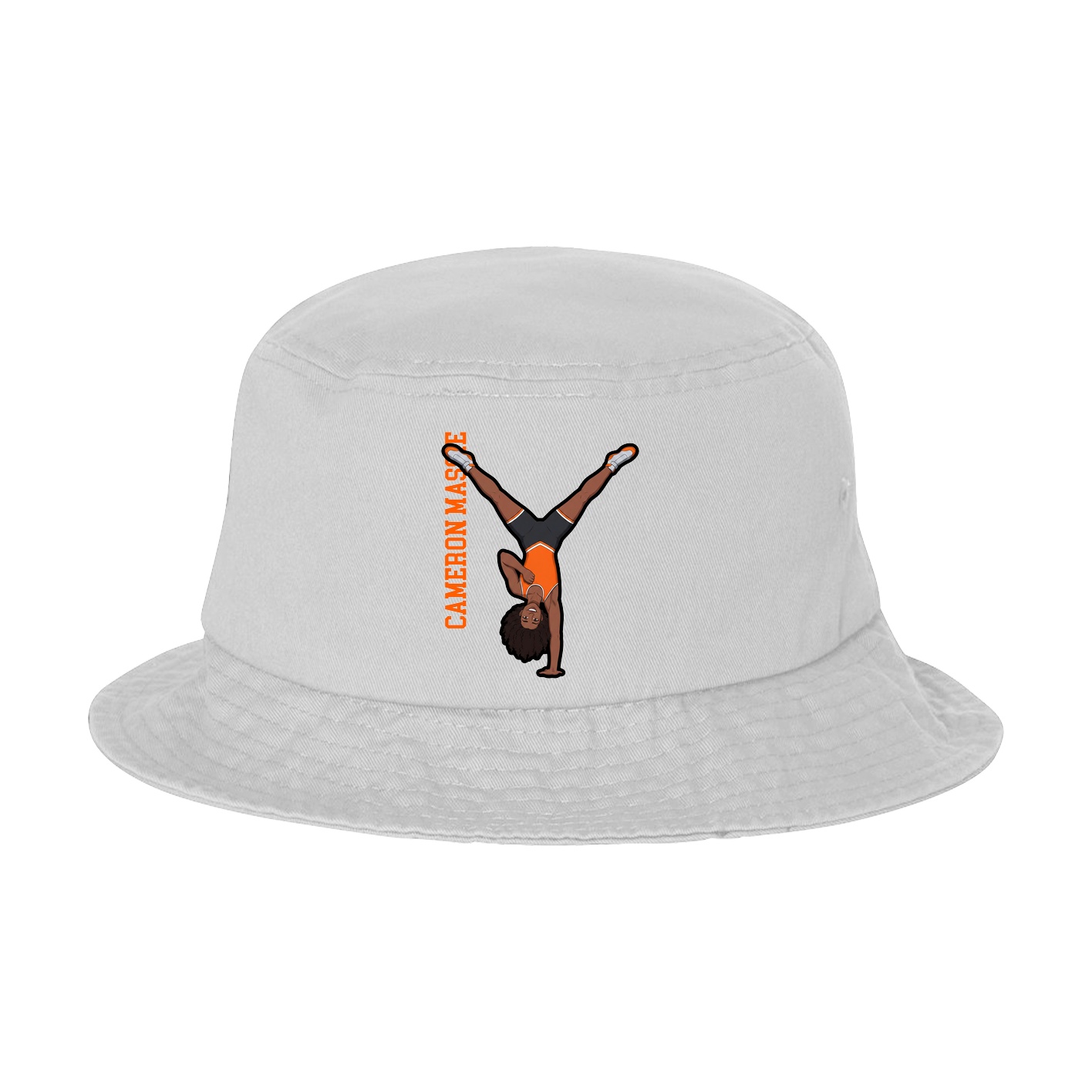 Bucket Cap — Name Vertical in White