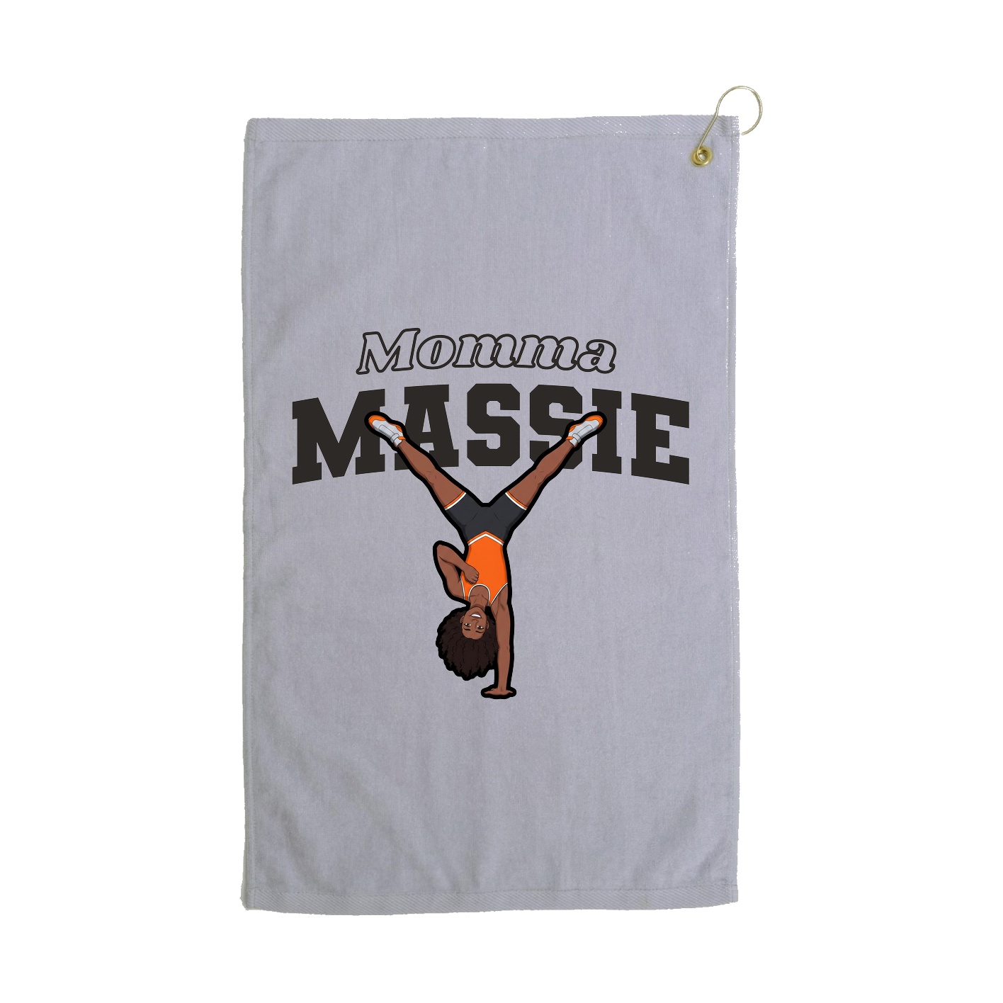 Golf Towel — Mothers Day Block in Grey
