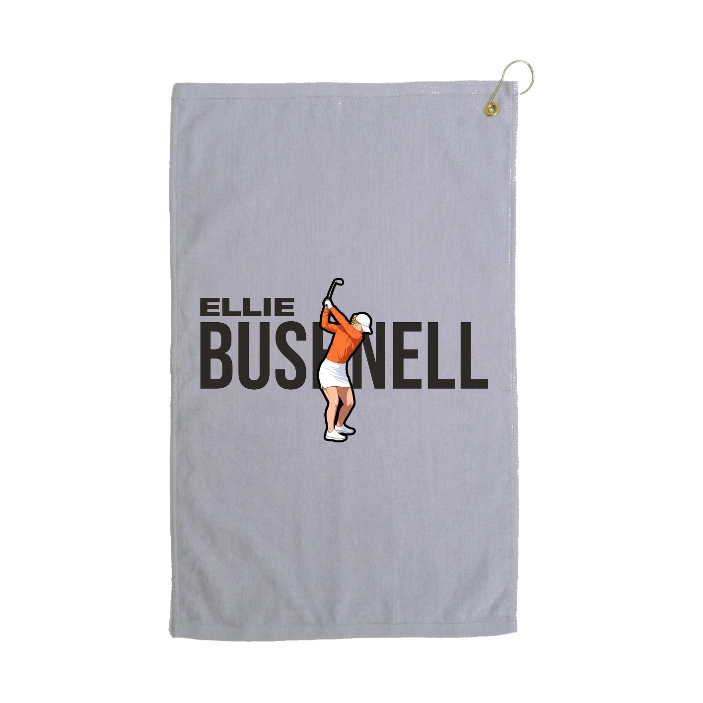 Golf Towel — Player Name in Grey