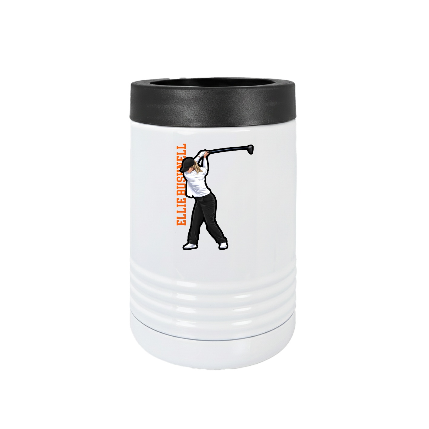 Beverage Holder — Name Vertical in White