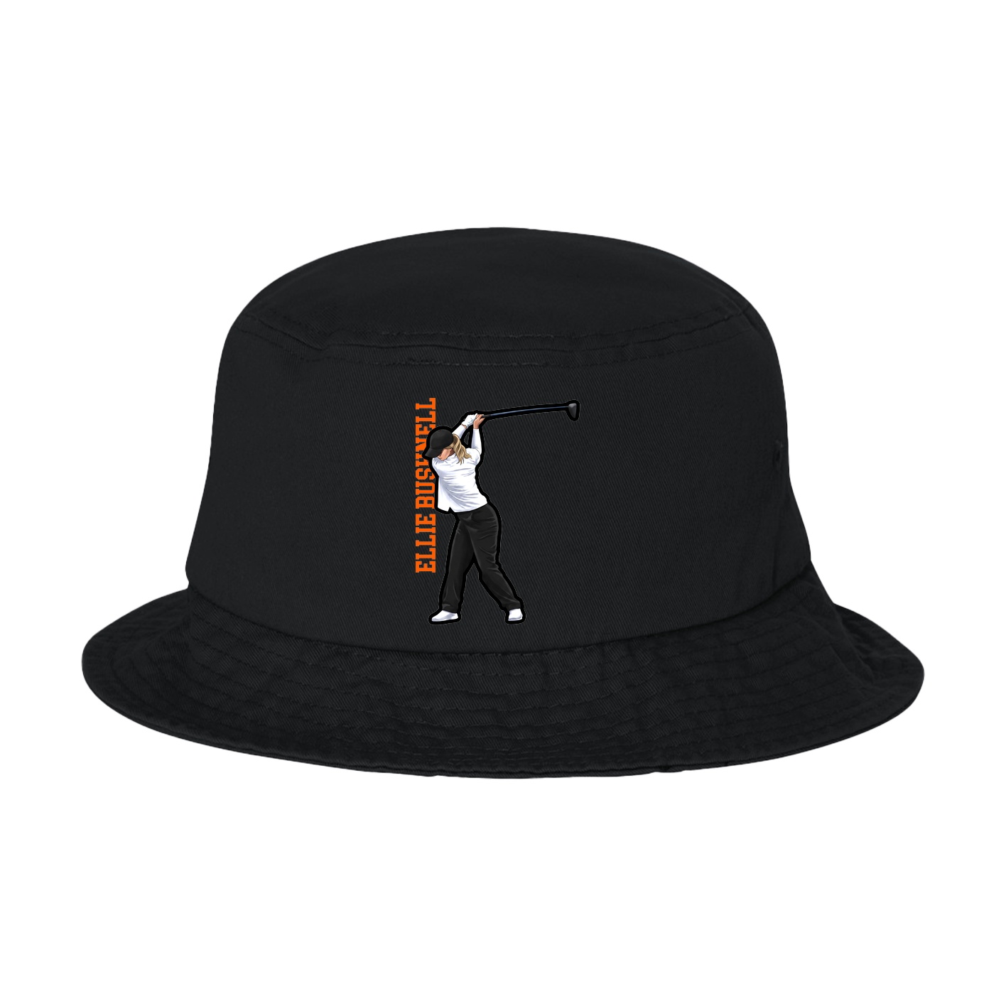 Bucket Cap — Name Vertical in Black