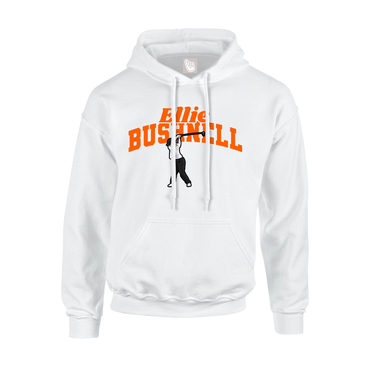 Hoodie — Signature Arch in White