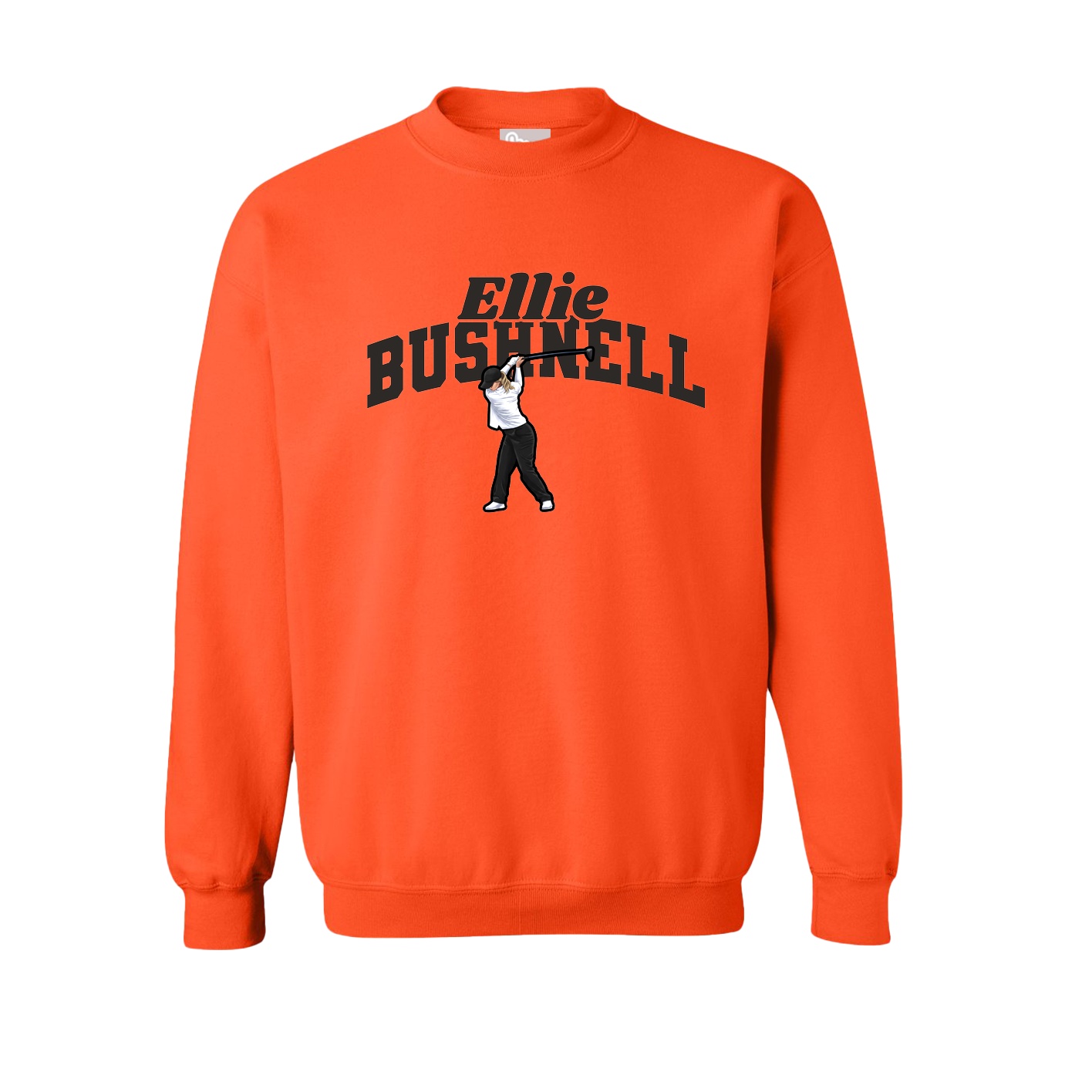 Fleece Crew — Signature Arch in Orange