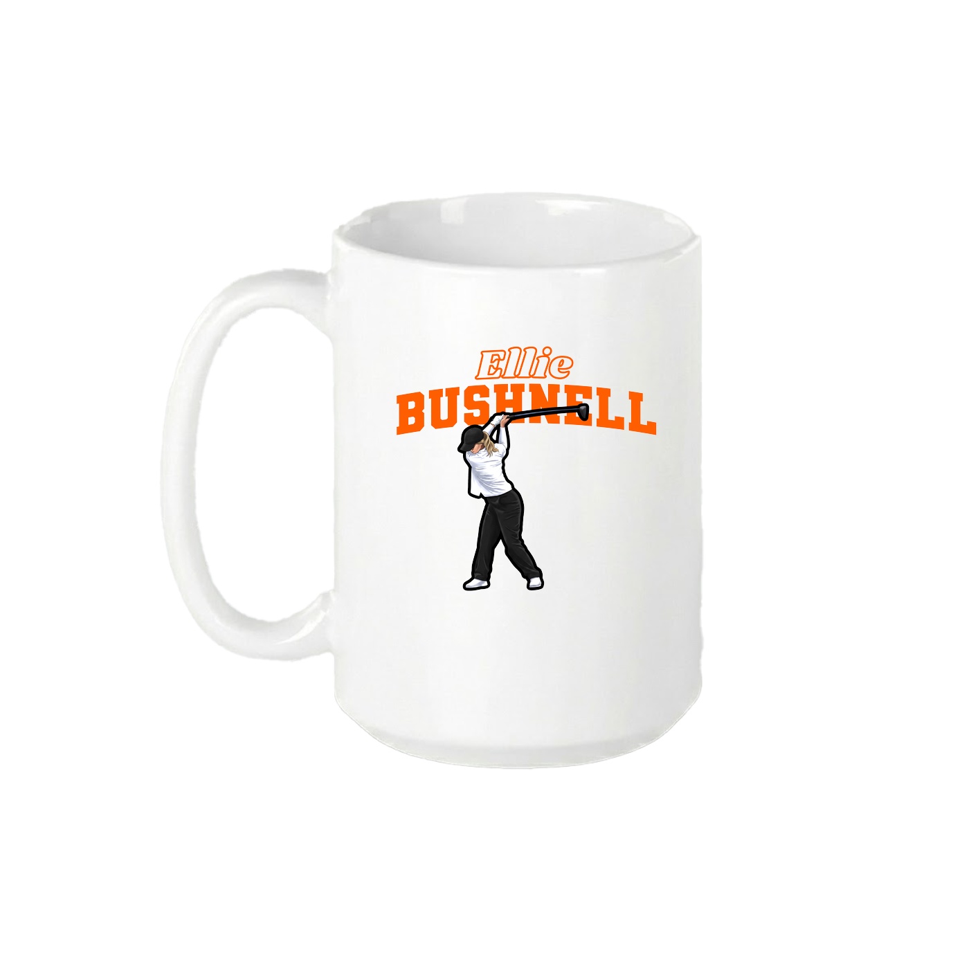 15oz Coffee Mug — Name Arch in White