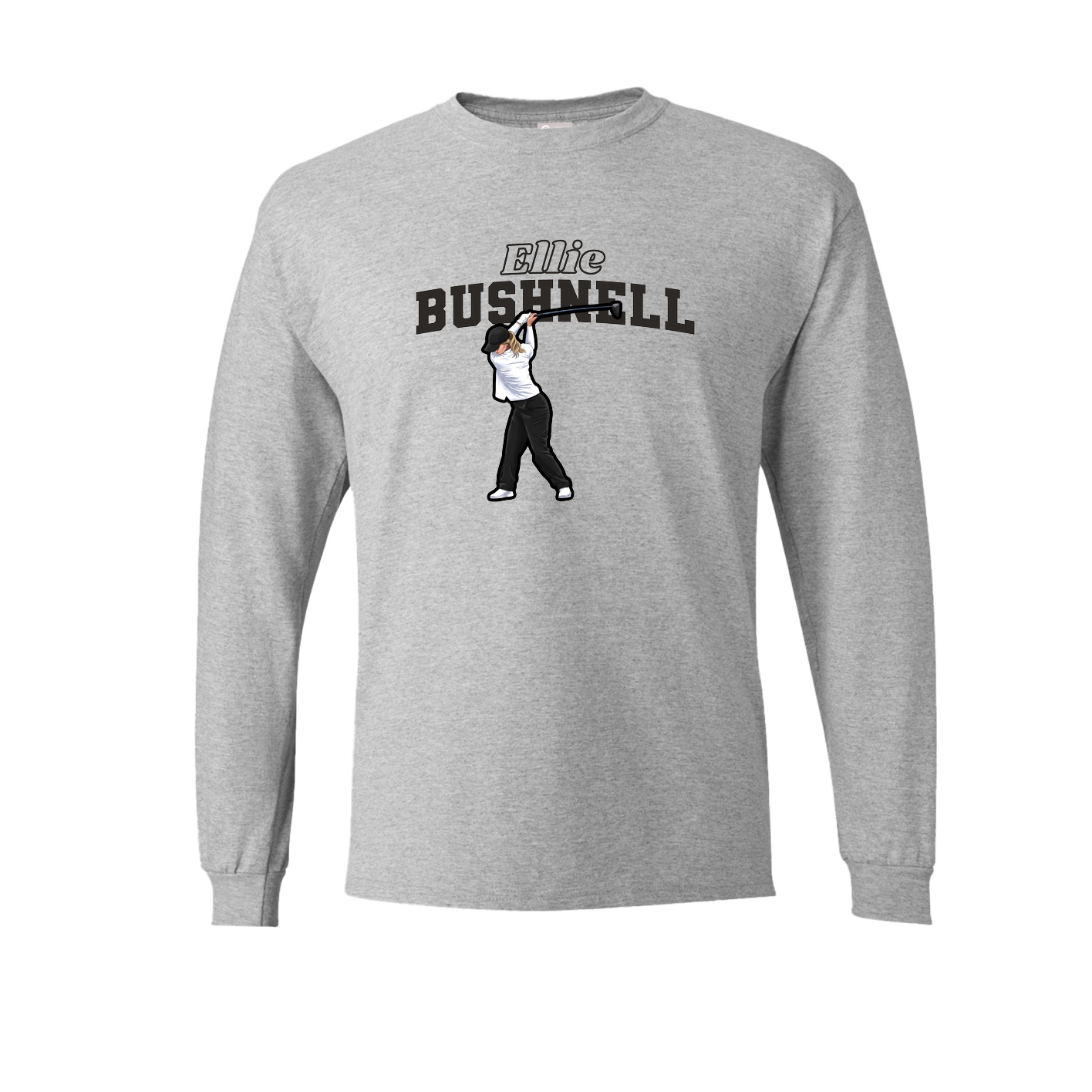 Long Sleeve Tee — Name Arch in Grey
