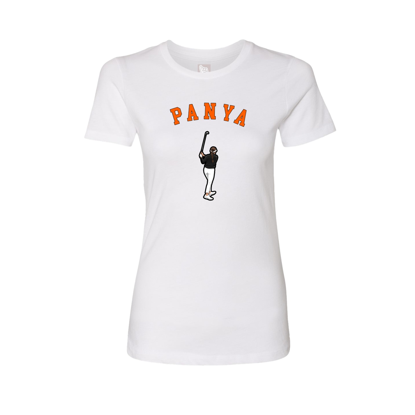 Fitted Women's Tee — Shirsey Arch in White