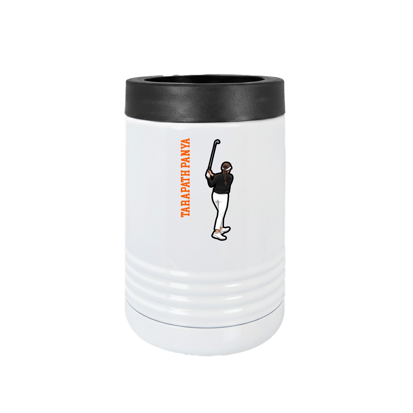 Beverage Holder — Name Vertical in White