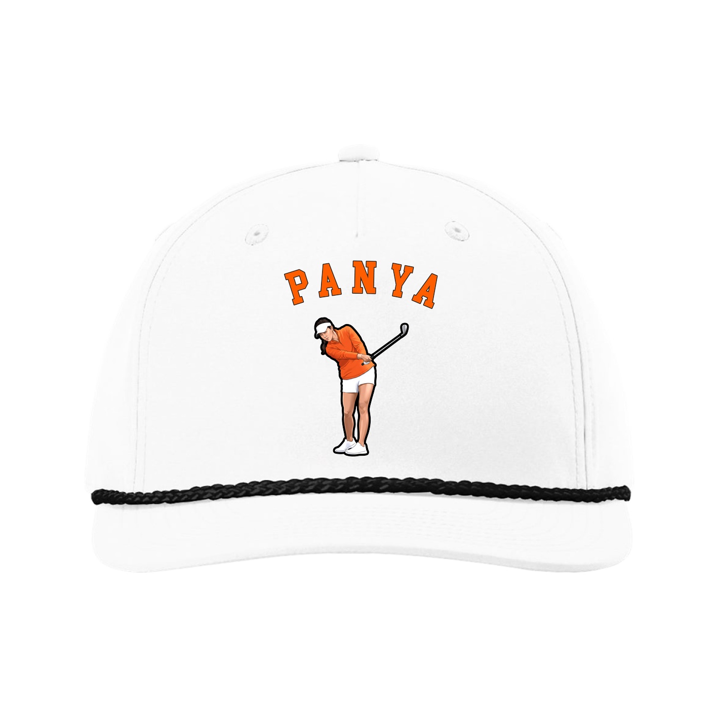 Five-Panel Classic Rope Cap — Shirsey Arch in White