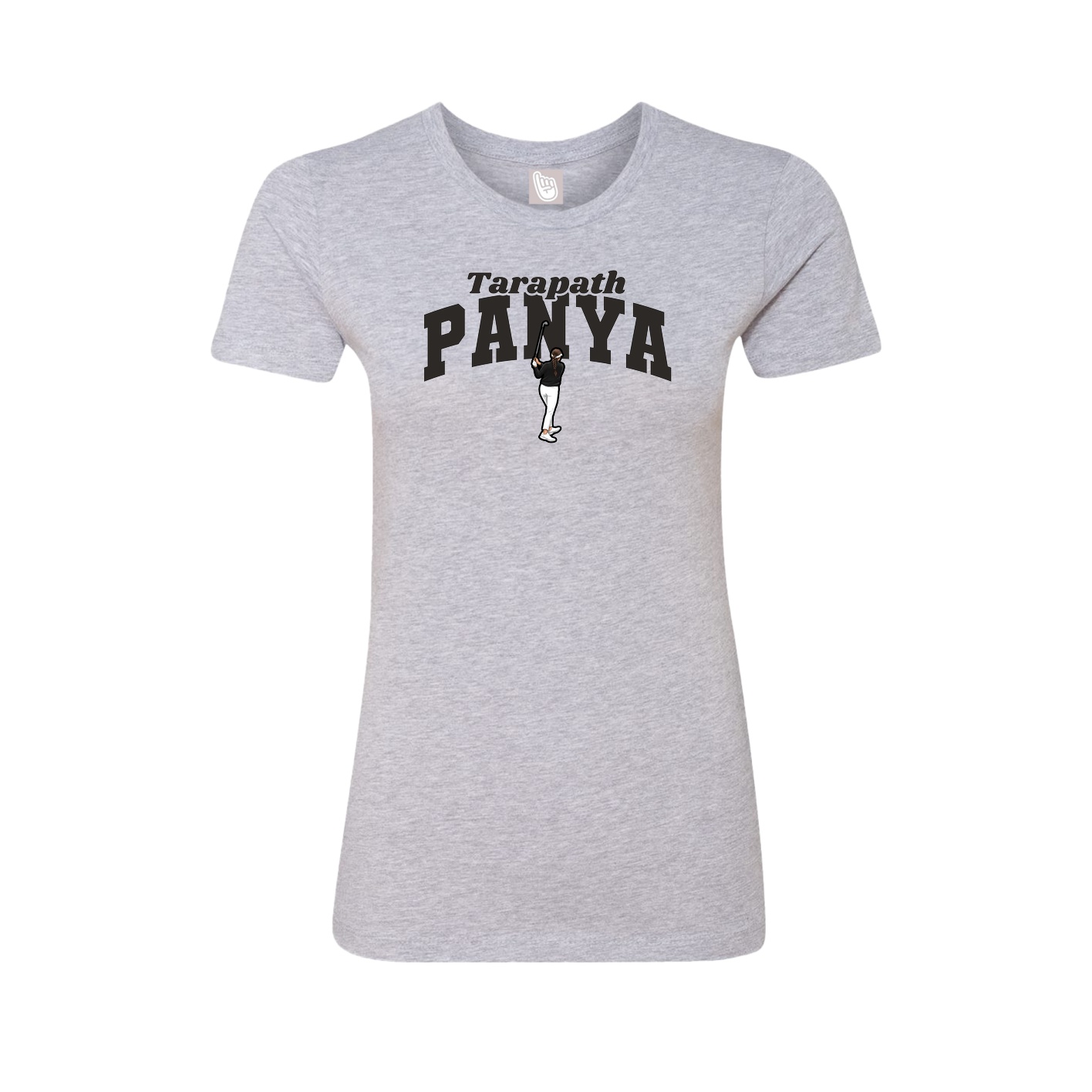 Fitted Women's Tee — Signature Arch in Grey