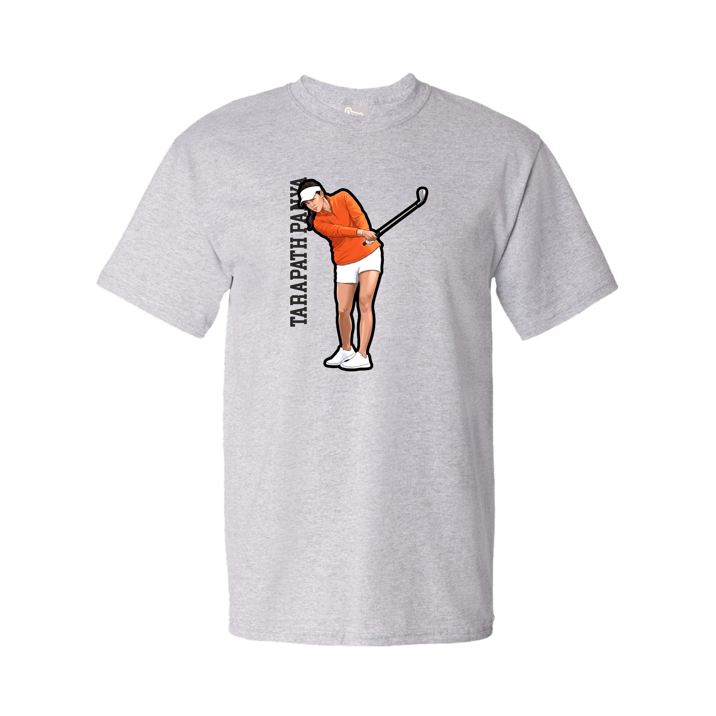 Tee — Name Vertical in Grey