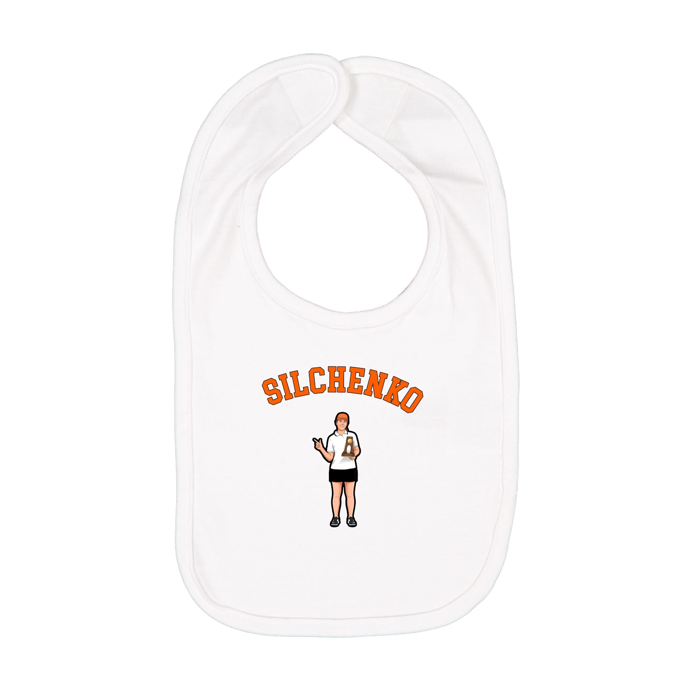 Infant Bib — Shirsey Arch in White