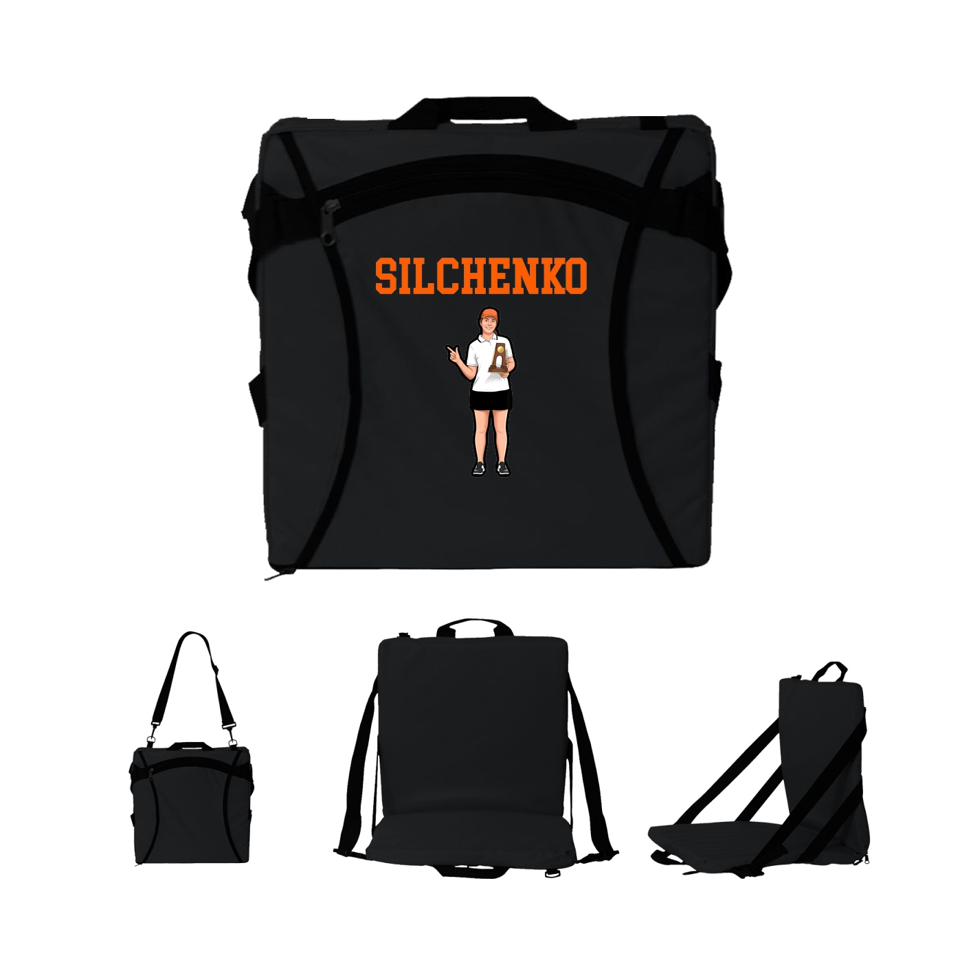Folding Stadium Seat — Shirsey in Black