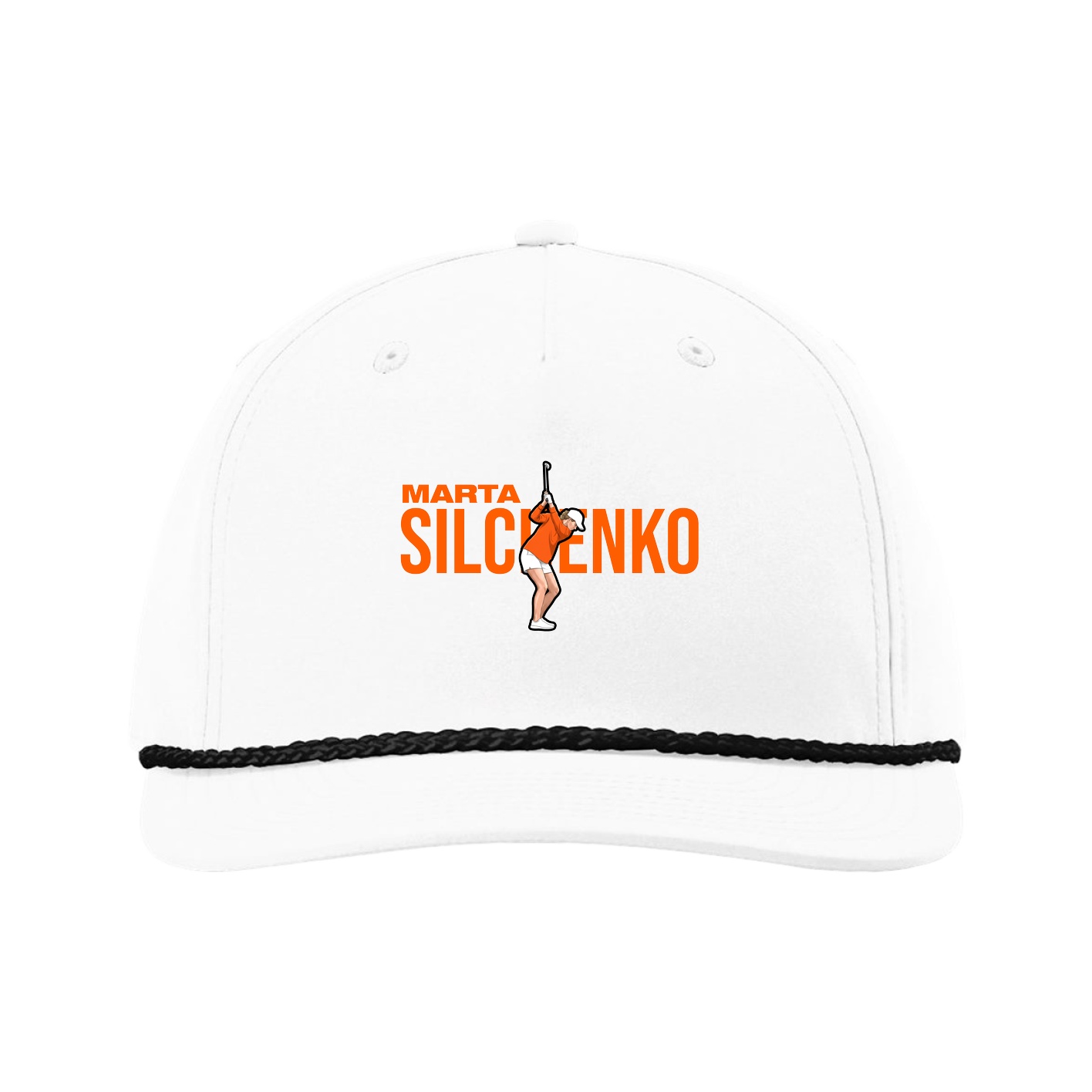 Five-Panel Classic Rope Cap — Player Name in White