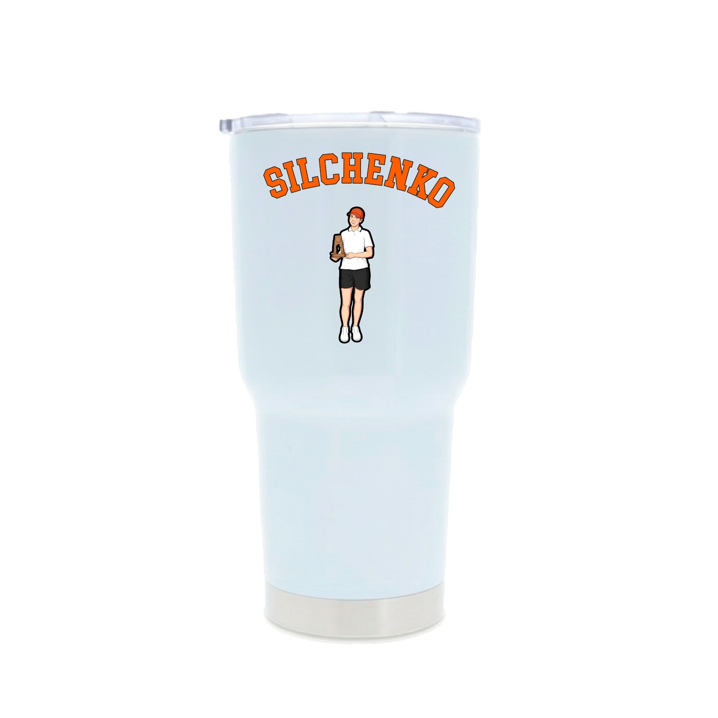 30oz Stainless Steel Tumbler — Shirsey Arch in White