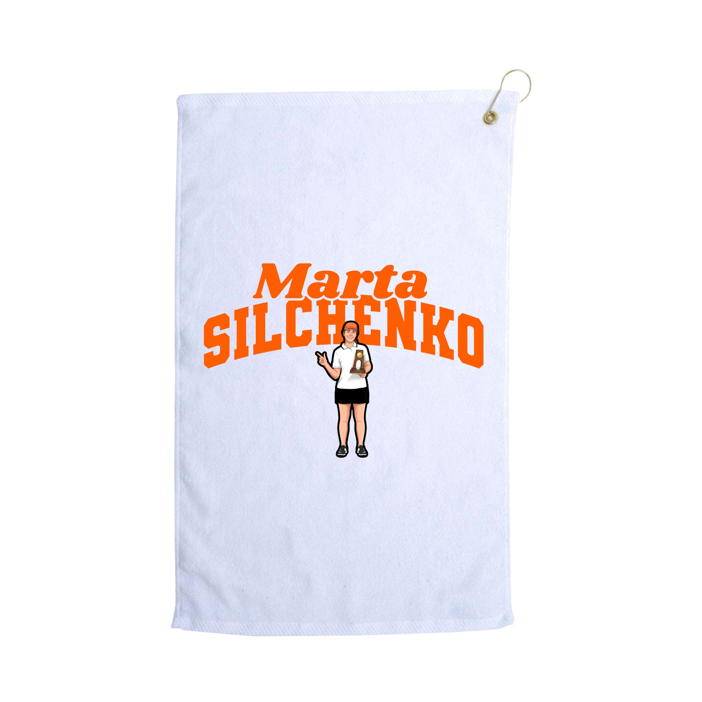 Golf Towel — Signature Arch in White
