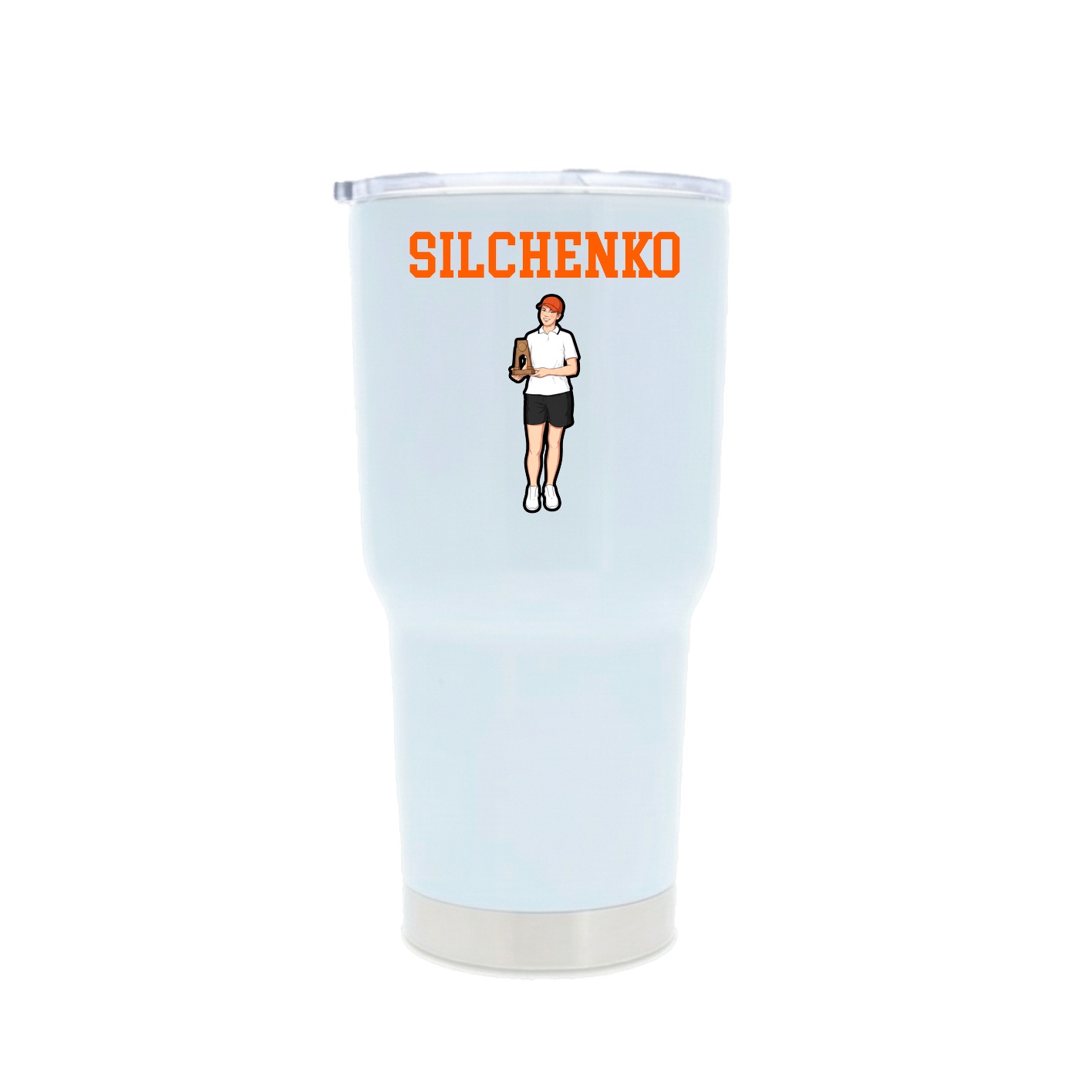30oz Stainless Steel Tumbler — Shirsey in White