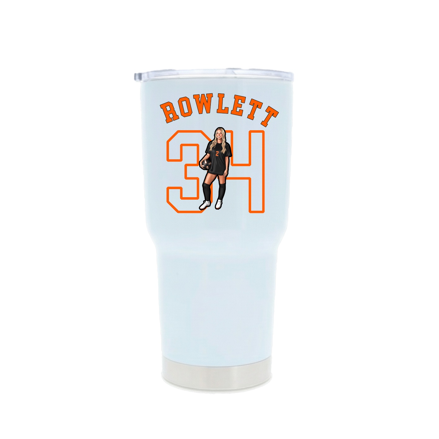 30oz Stainless Steel Tumbler — Shirsey Arch in White