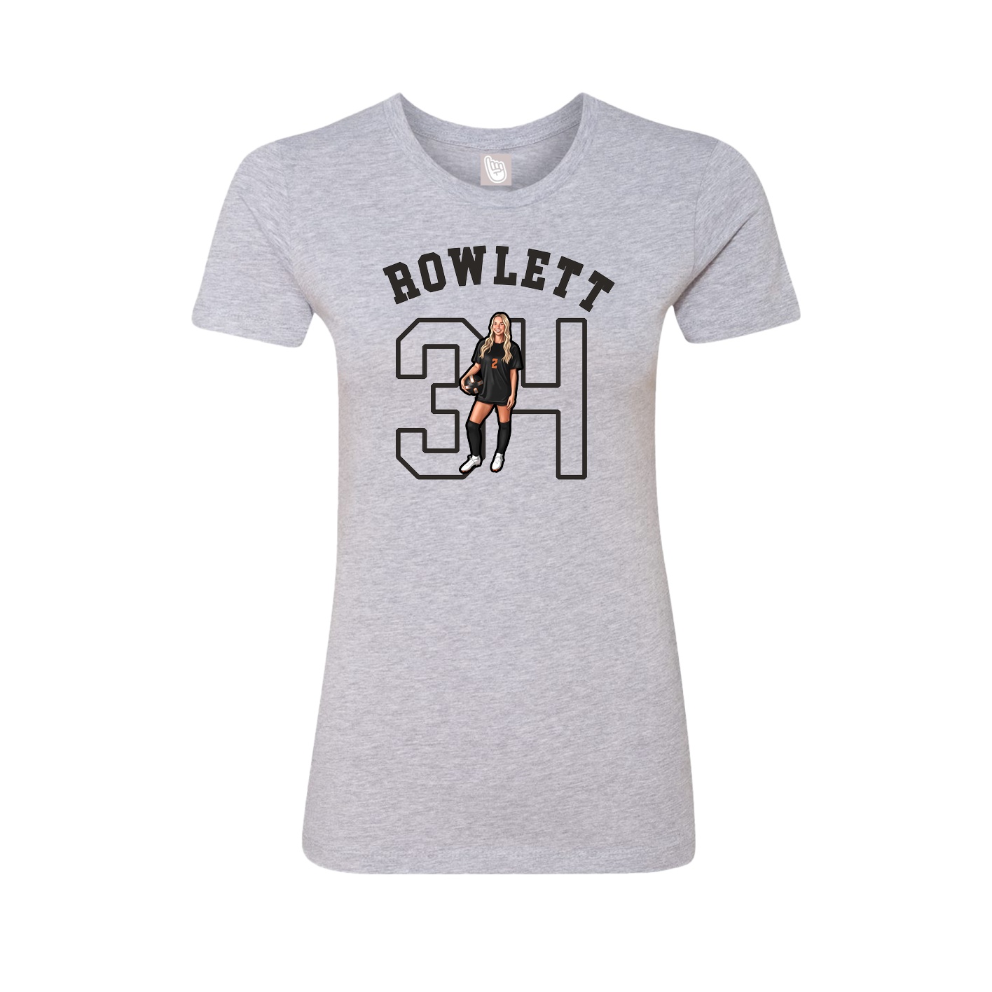 Fitted Women's Tee — Shirsey Arch in Grey
