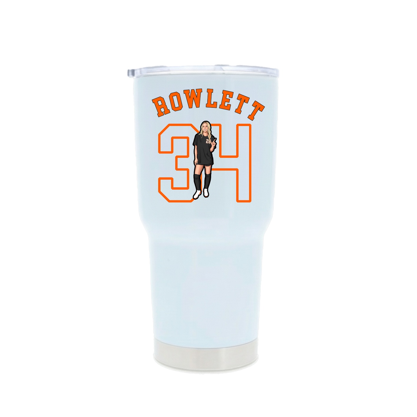 30oz Stainless Steel Tumbler — Shirsey Arch in White
