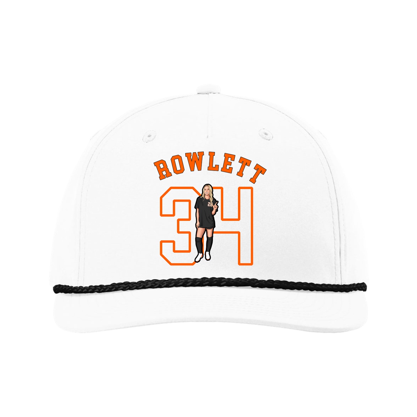 Five-Panel Classic Rope Cap — Shirsey Arch in White
