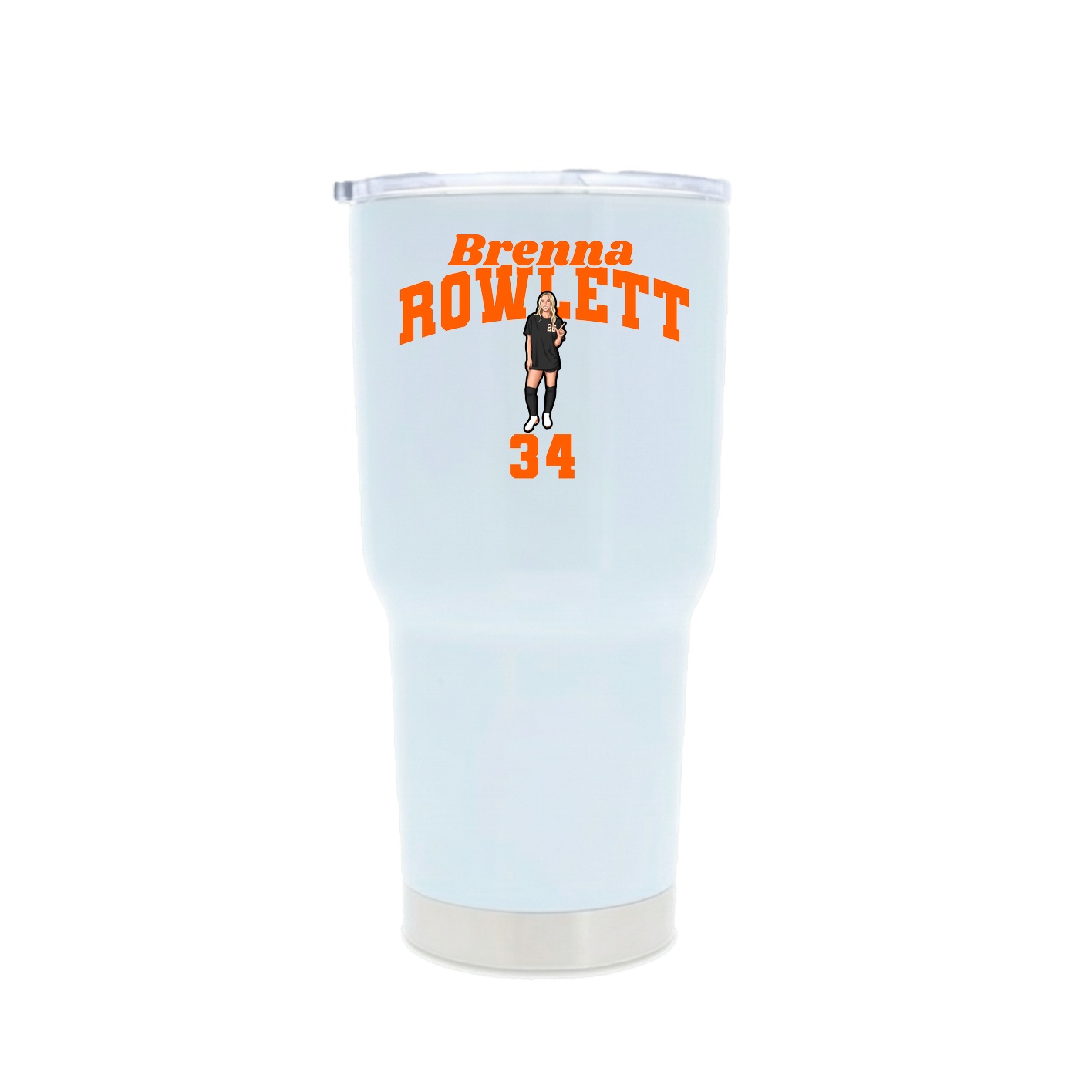 30oz Stainless Steel Tumbler — Signature Arch in White