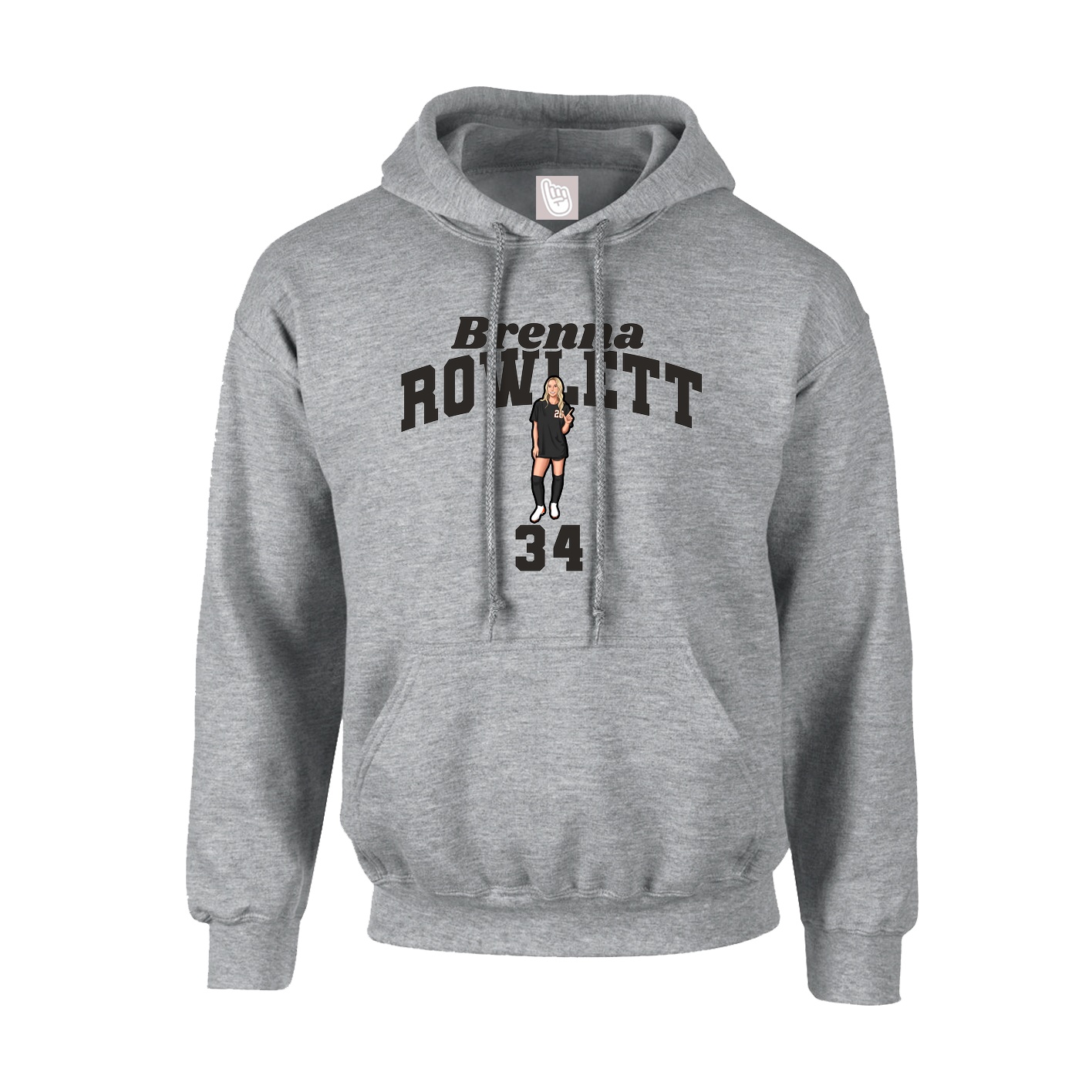 Youth Hoodie — Signature Arch in Grey