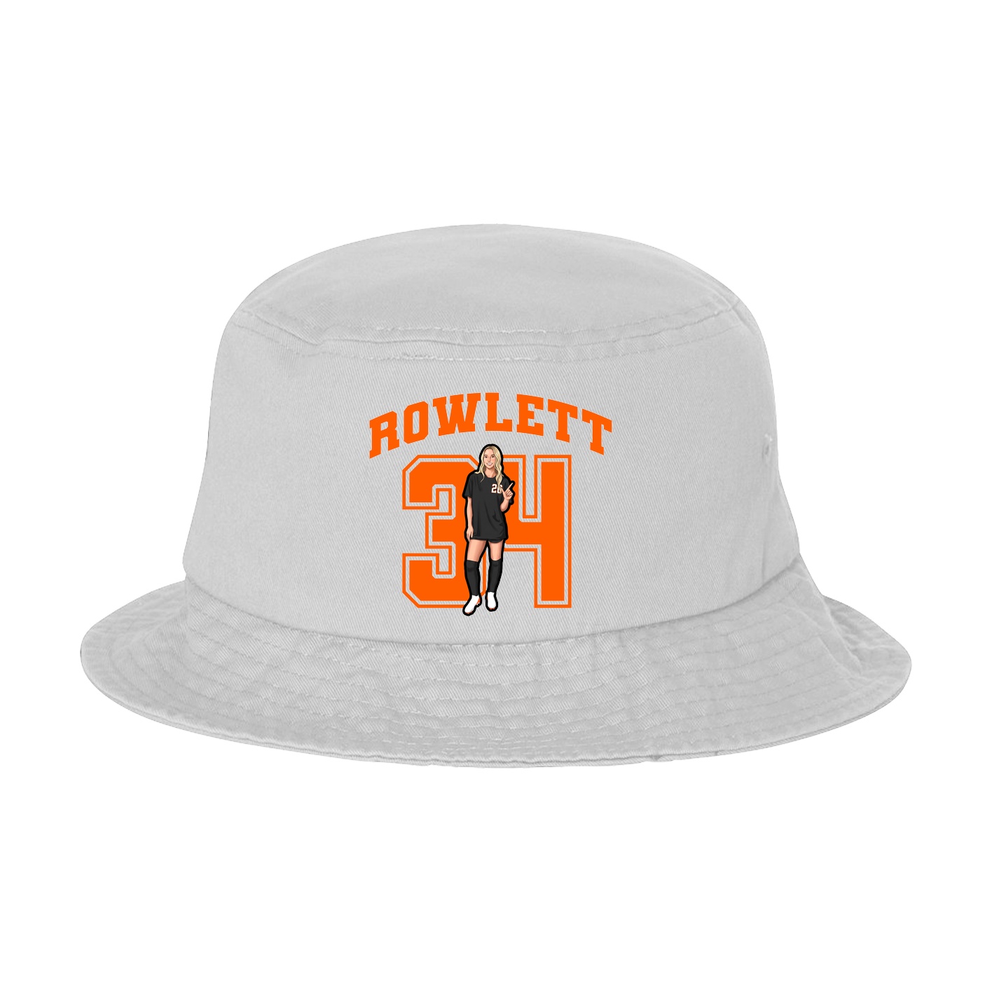 Bucket Cap — Number in White