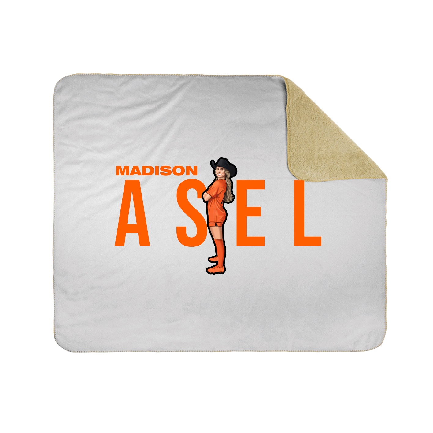 Throw Blanket — Player Name in White