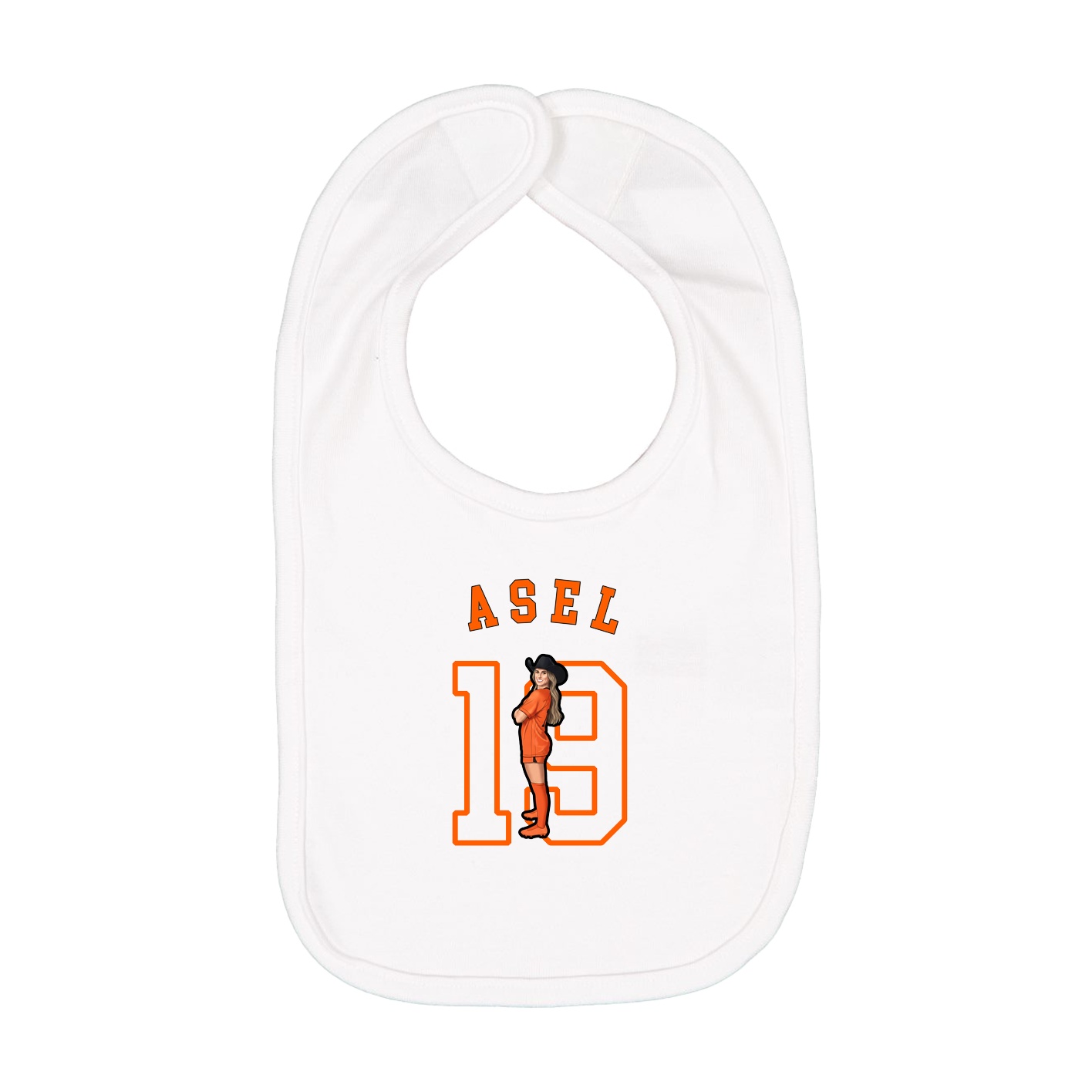 Infant Bib — Shirsey Arch in White