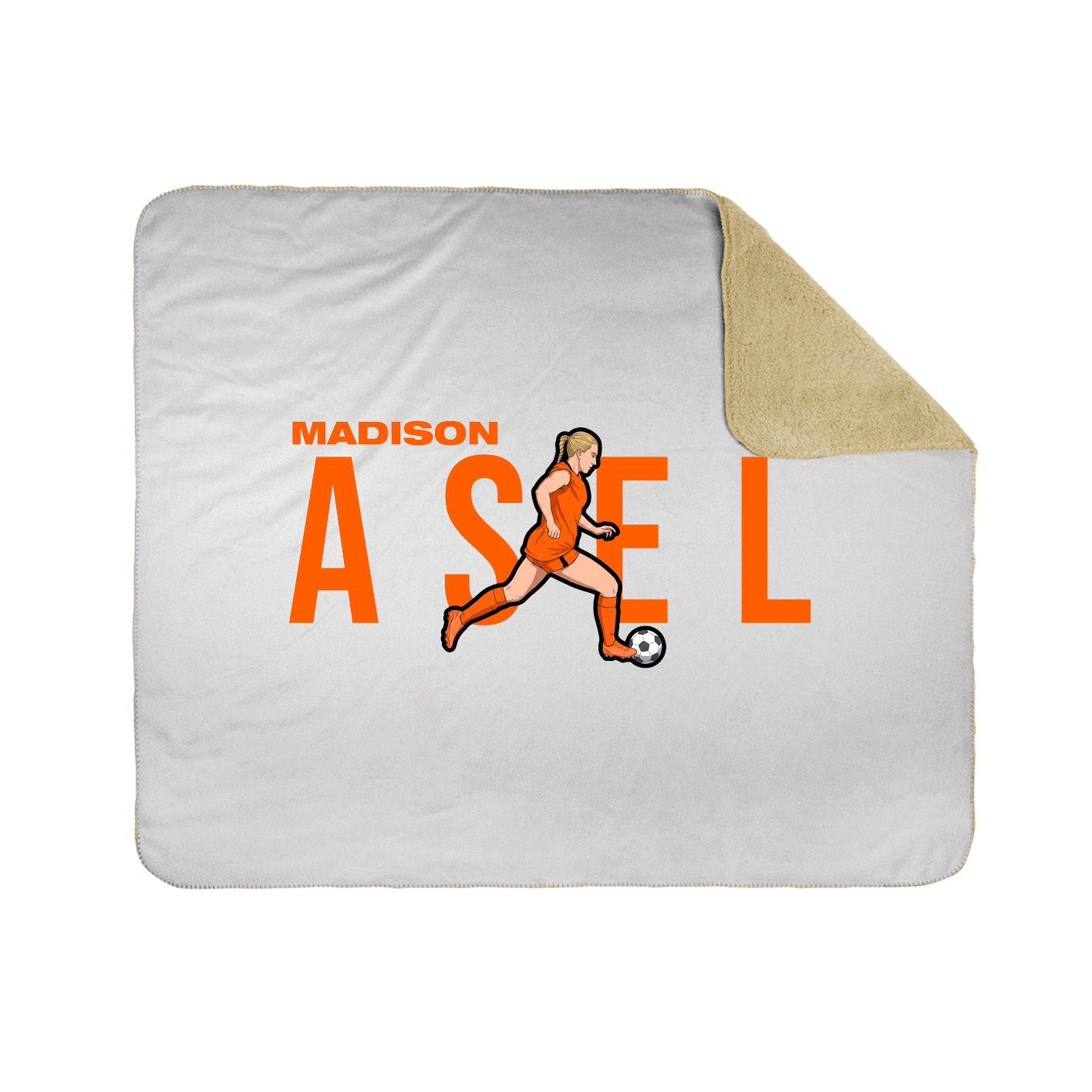 Throw Blanket — Player Name in White