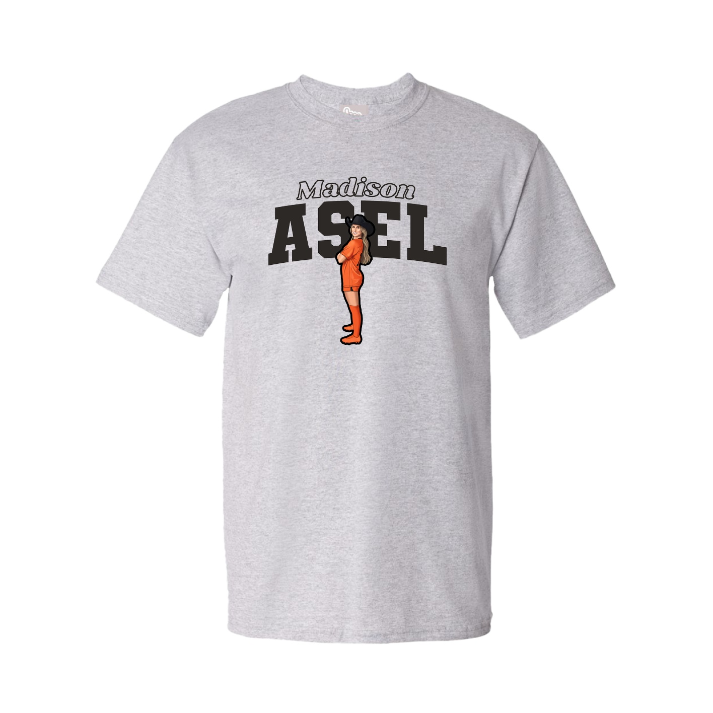 Youth Tee — Name Arch in Grey