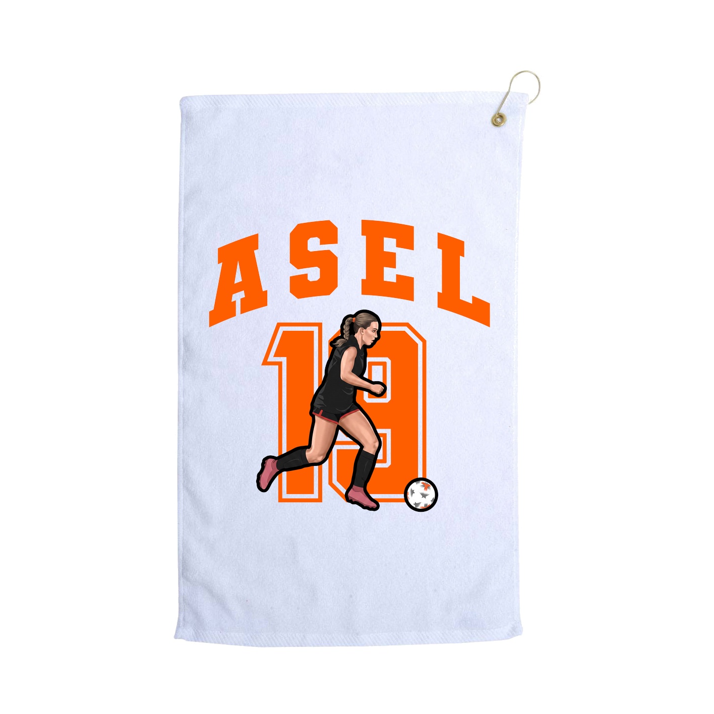 Golf Towel — Number in White