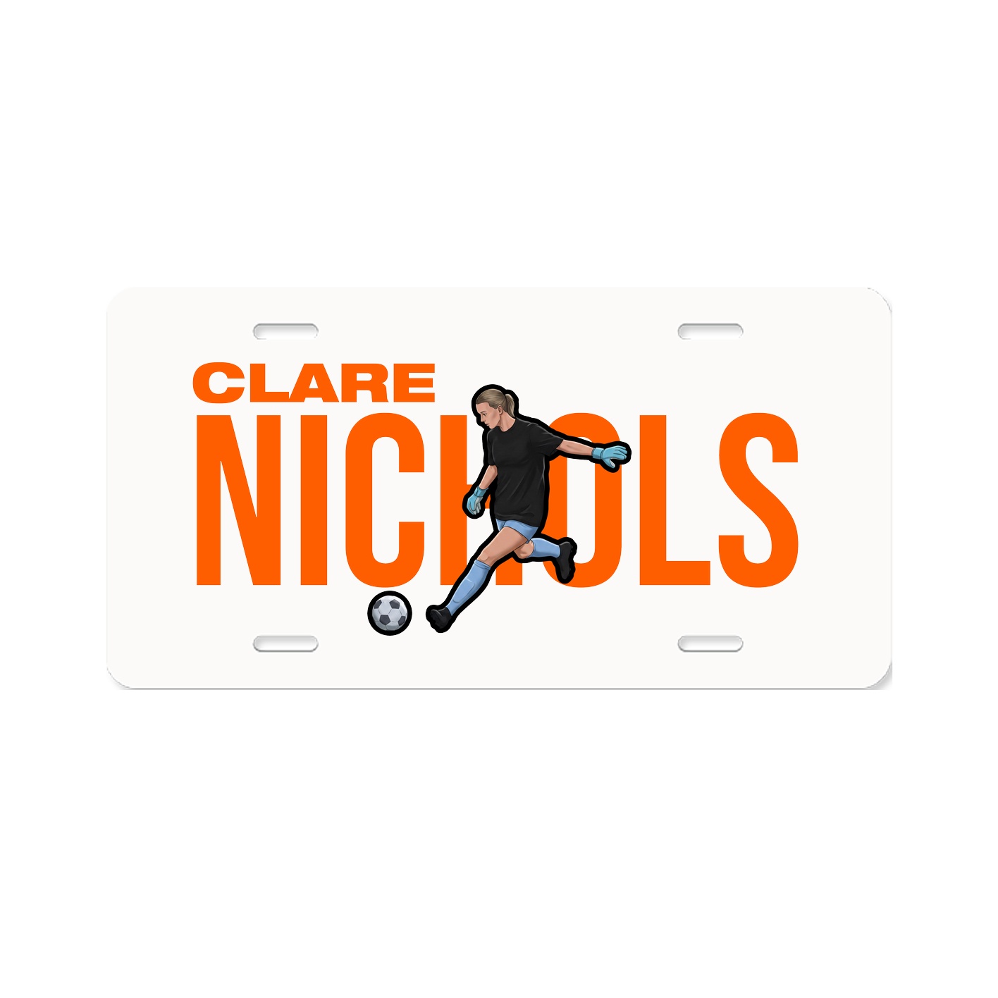 License Plate — Player Name in Classic