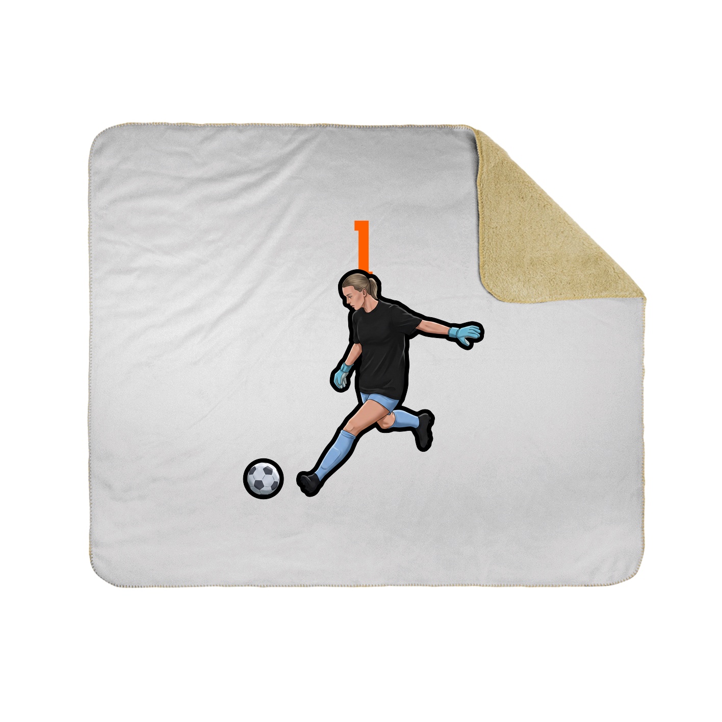 Throw Blanket — Number Top in White