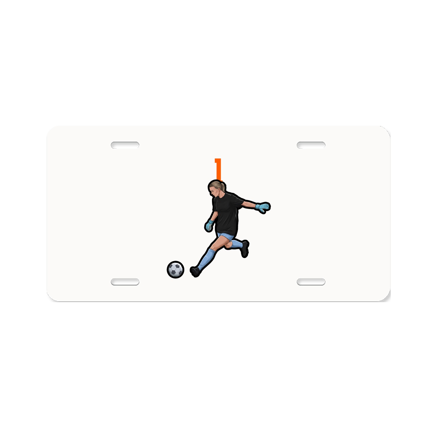 License Plate — Number Top in Classic