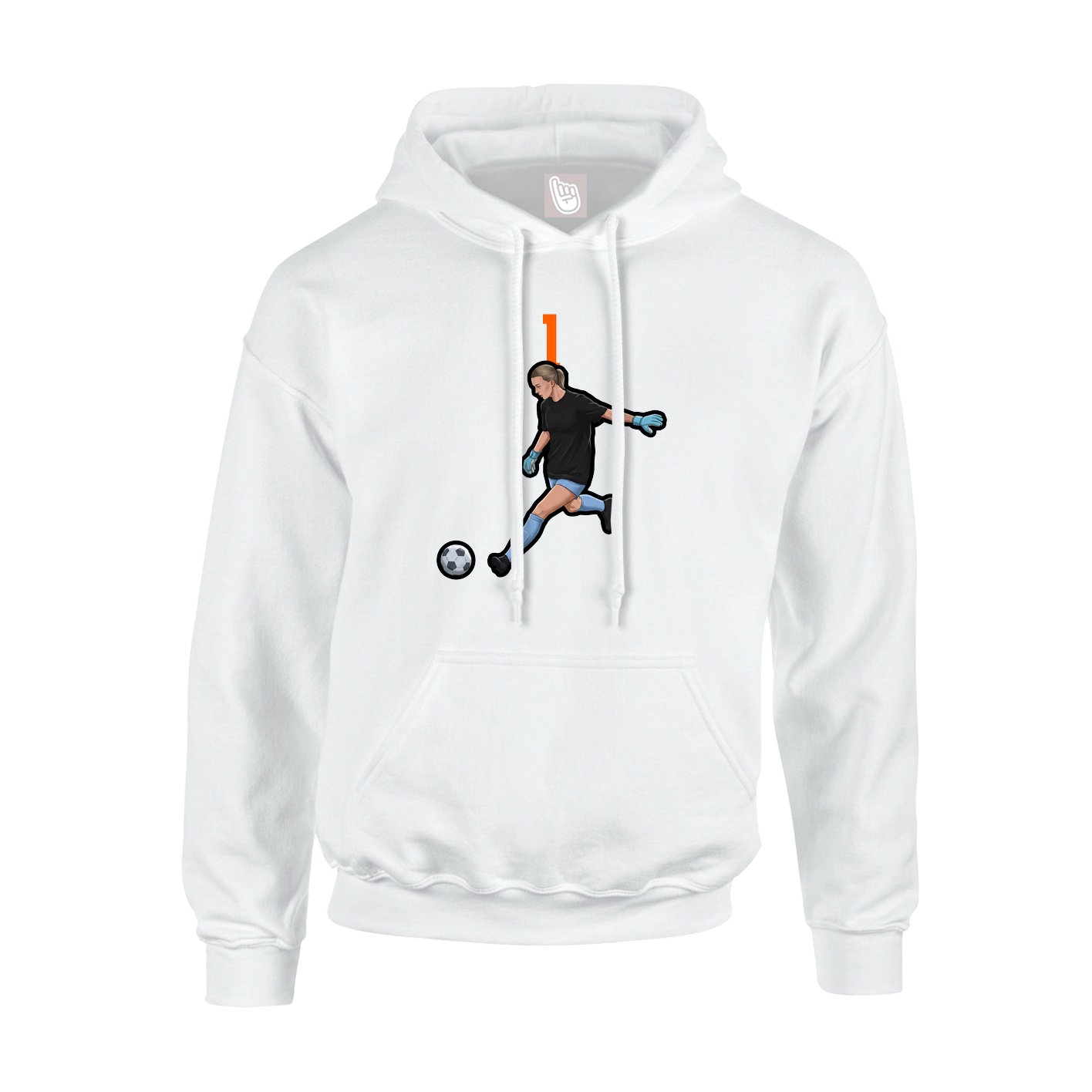 Hoodie — Number Top in White