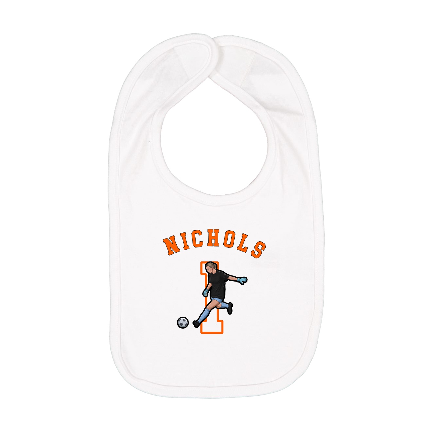 Infant Bib — Shirsey Arch in White