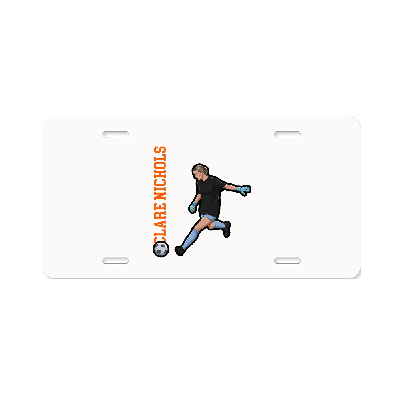 License Plate — Name Vertical in Classic